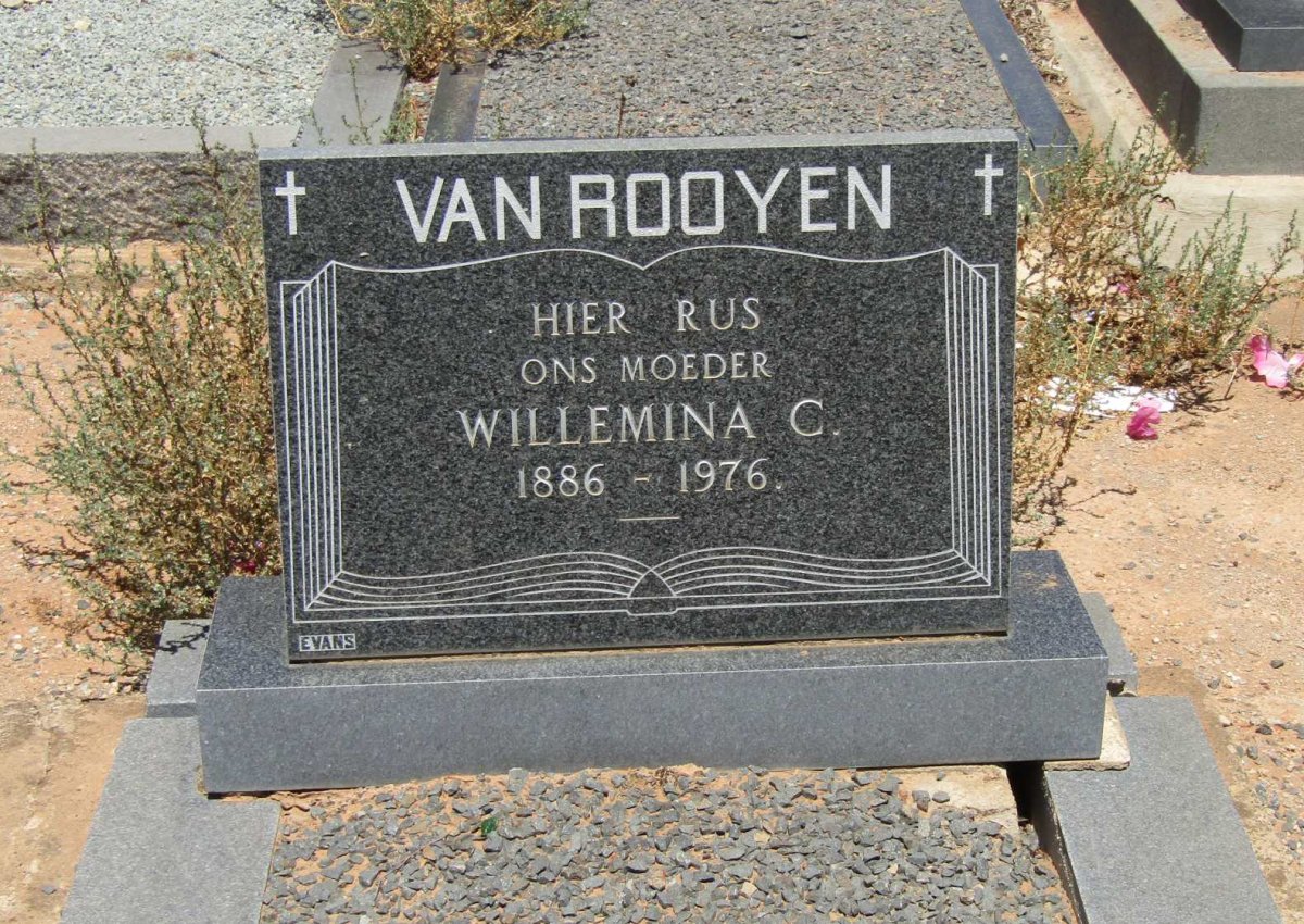 ROOYEN Willemina C., van 1886-1976