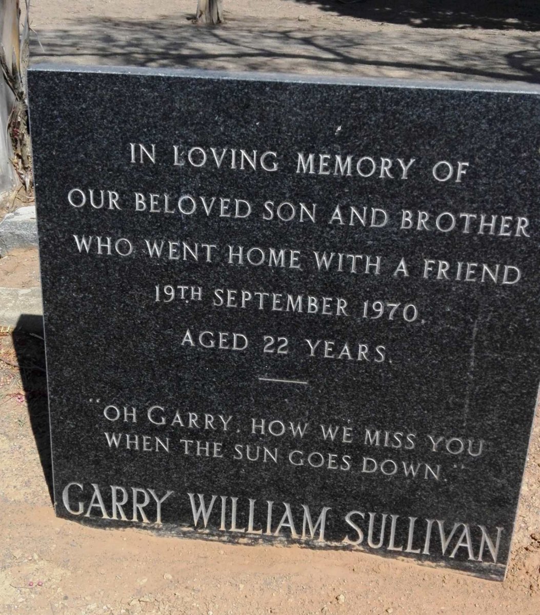 SULLIVAN Garry William -1970