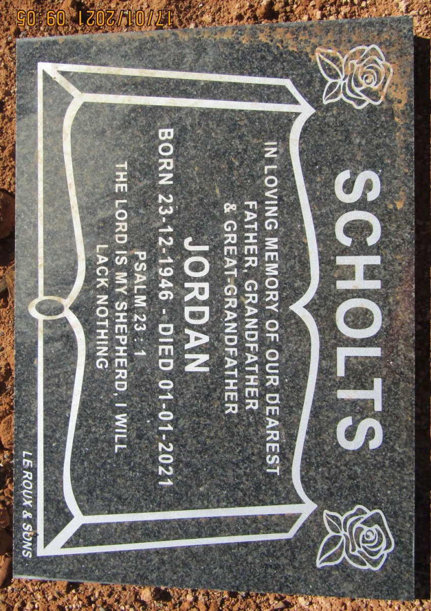 SCHOLTS Jordan 1946-2021