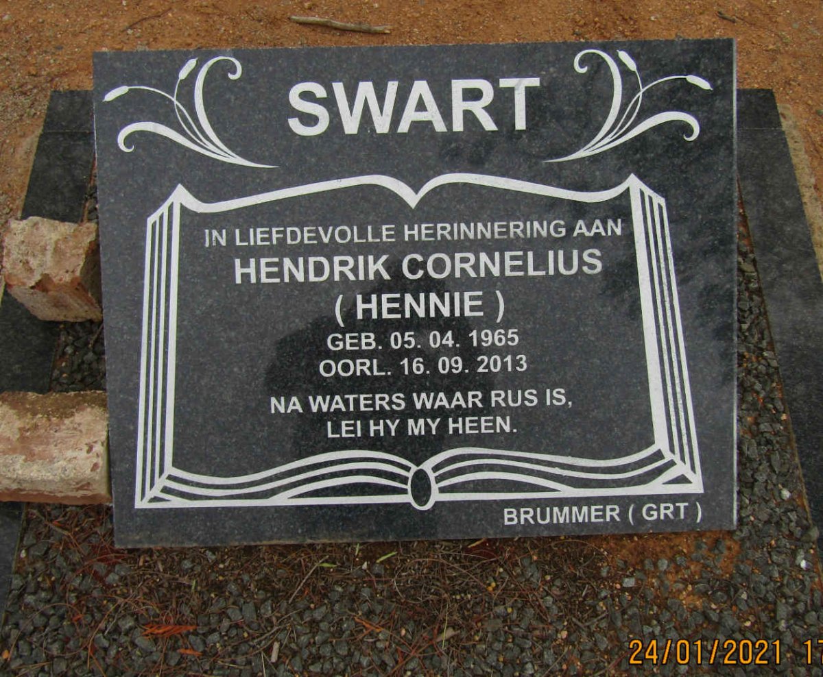SWART Hendrik Cornelius 1965-2013