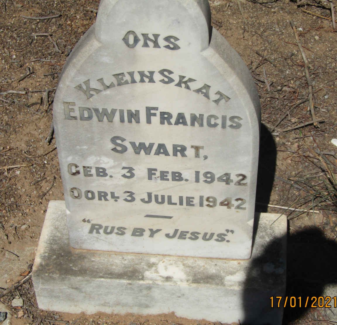 SWART Edwin Francis 1942-1942