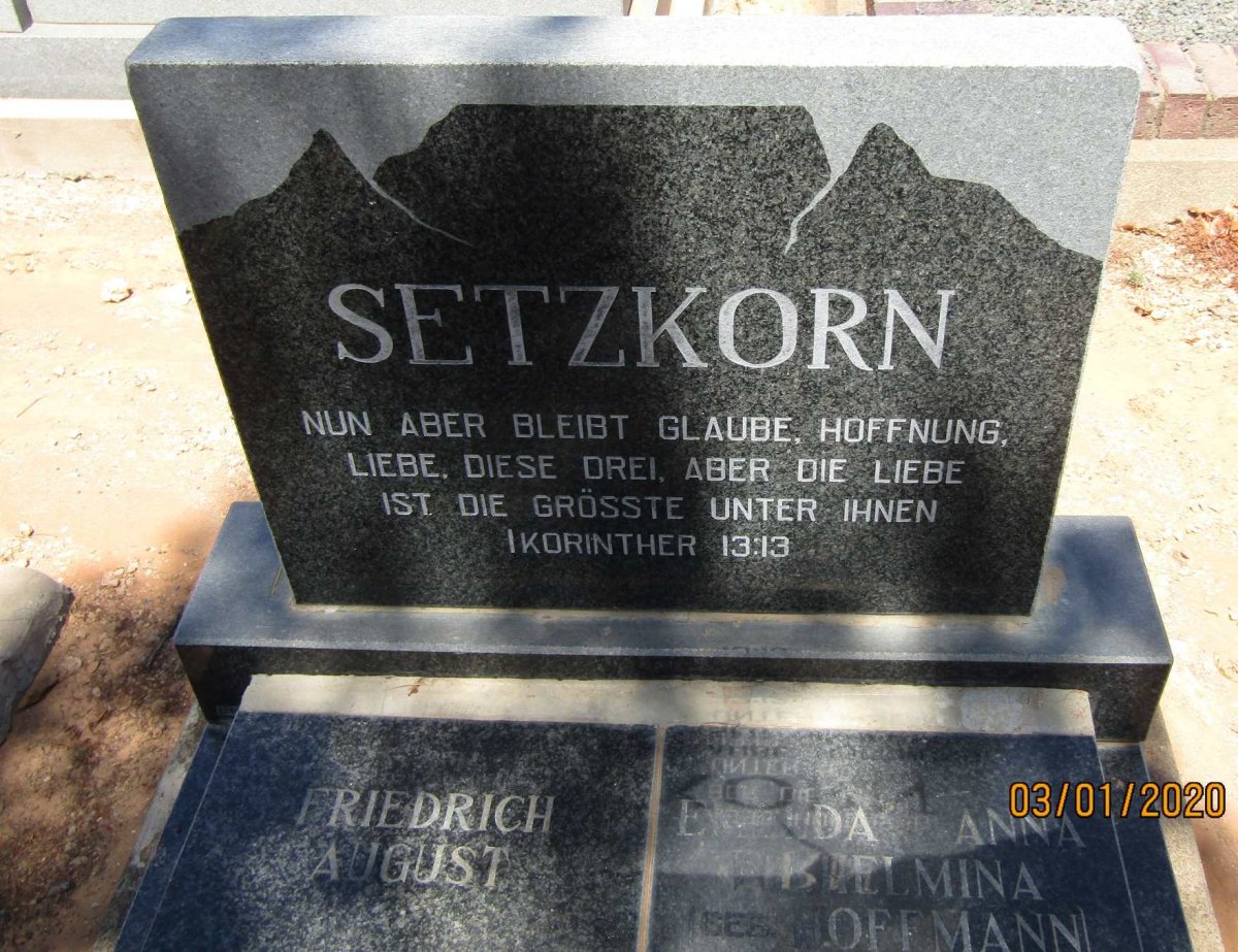 SETZKORN Friedrich August 1905-1987 &amp; Emelda Anna Wilhelmina HOFFMANN 1910-1984 :: SETZKORN Renate Elfrieda 1938-2005
