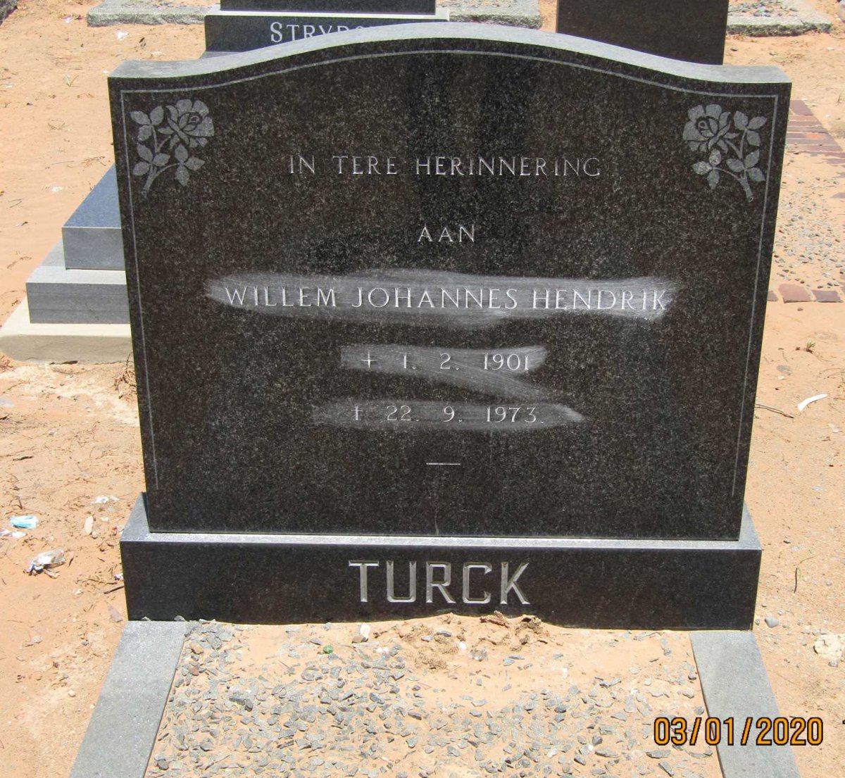 TURCK Willem Johannes Hendrik 1901-1973
