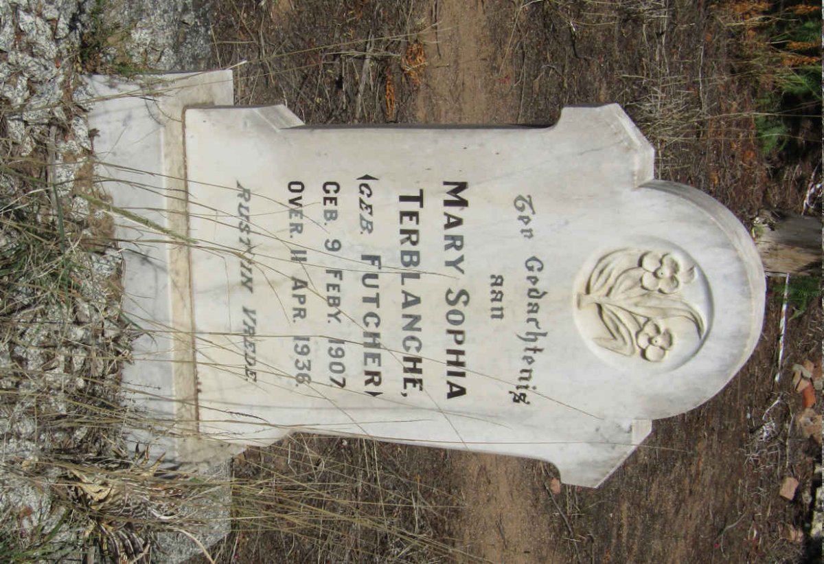 TERBLANCHE Mary Sophia nee FUTCHER 1907-1936