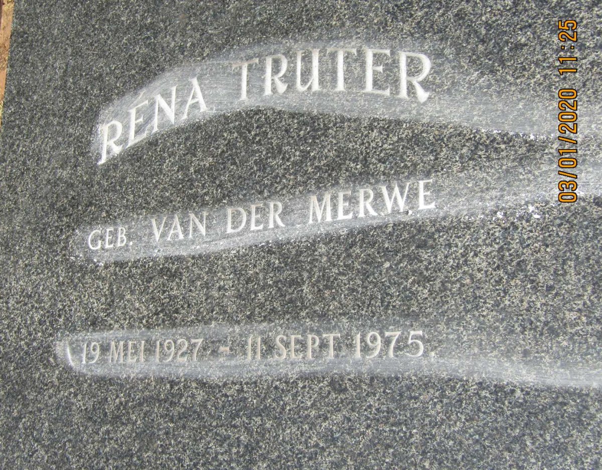 TRUTER Rena nee VAN DER MERWE 1927-1975