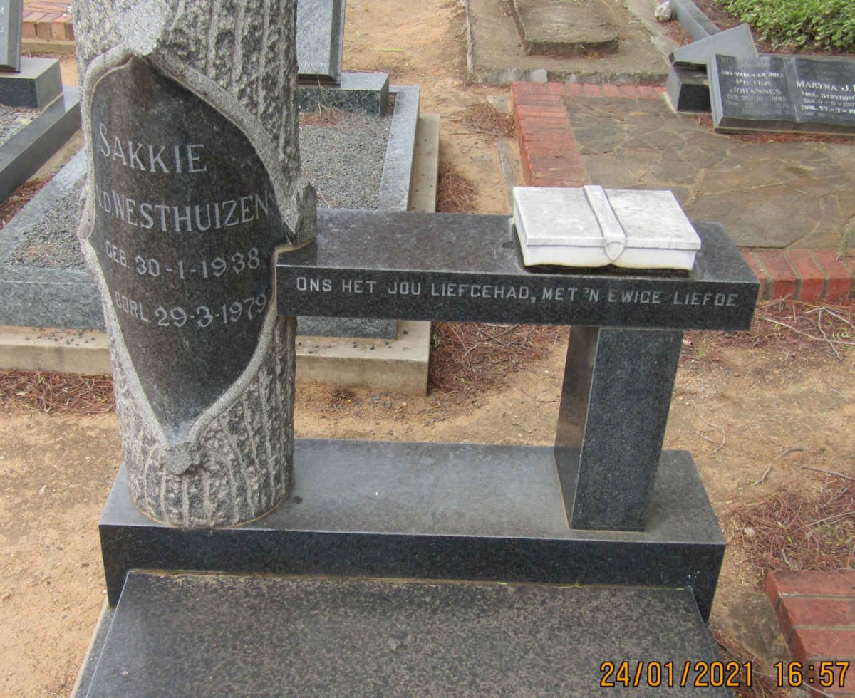 WESTHUZEN Sakkie, v.d. 1938-1979