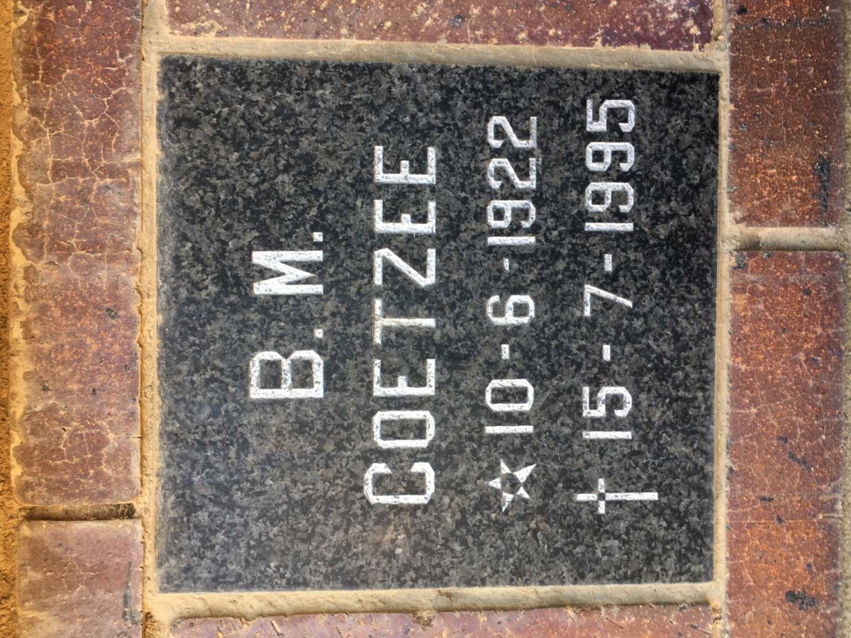 COETZEE B.M. 1922-1995
