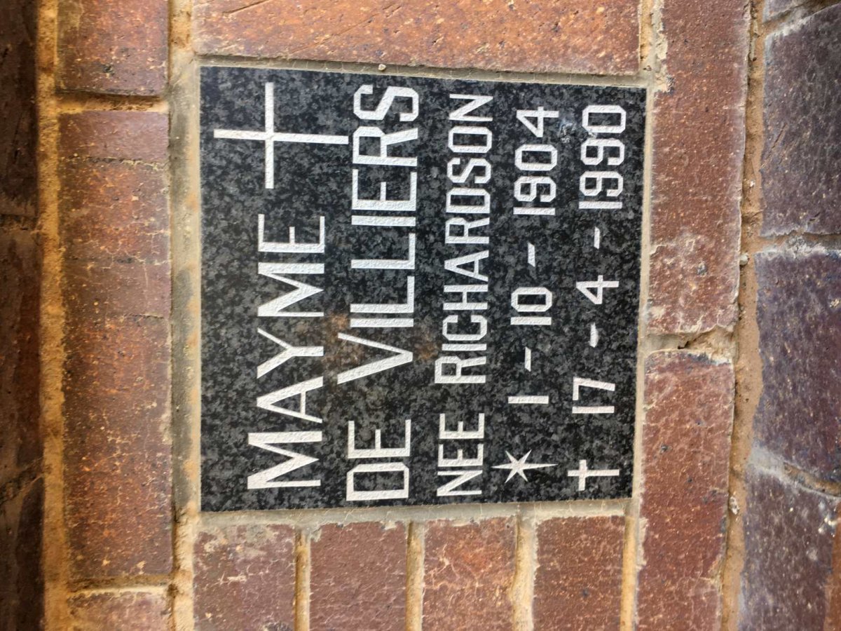 VILLIERS Mayme, de nee RICHARDSON 1904-1990