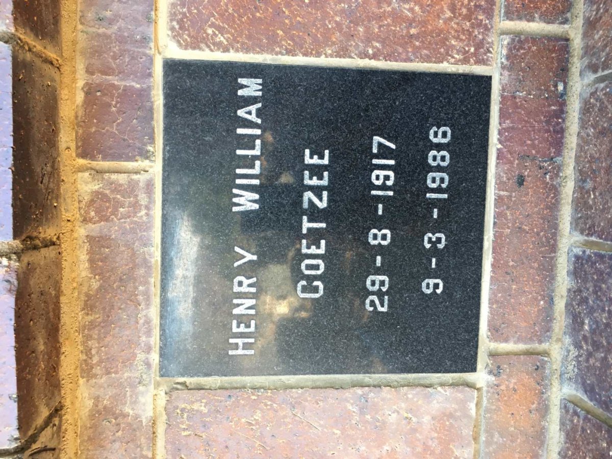 COETZEE Henry William 1917-1986