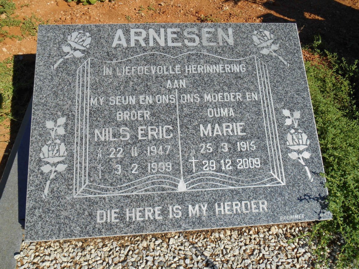 ARNESEN Marie 1915-2009 :: ARNESEN Nils Eric 1947-1999