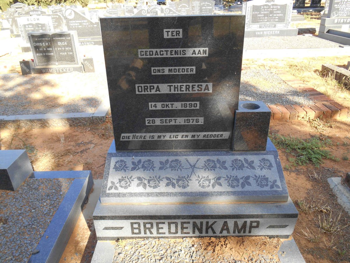BREDENKAMP Orpa Theresa 1890-1976