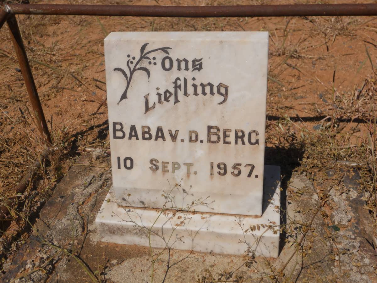 BERG Baba, v.d. -1957