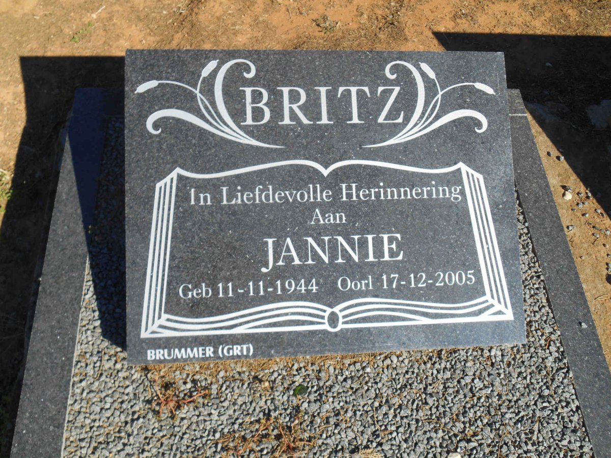 BRITZ Jannie 1944-2005