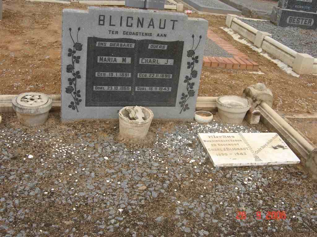 BLIGNAUT Charl J. 1890-1943 &amp; Maria M.1891-1955