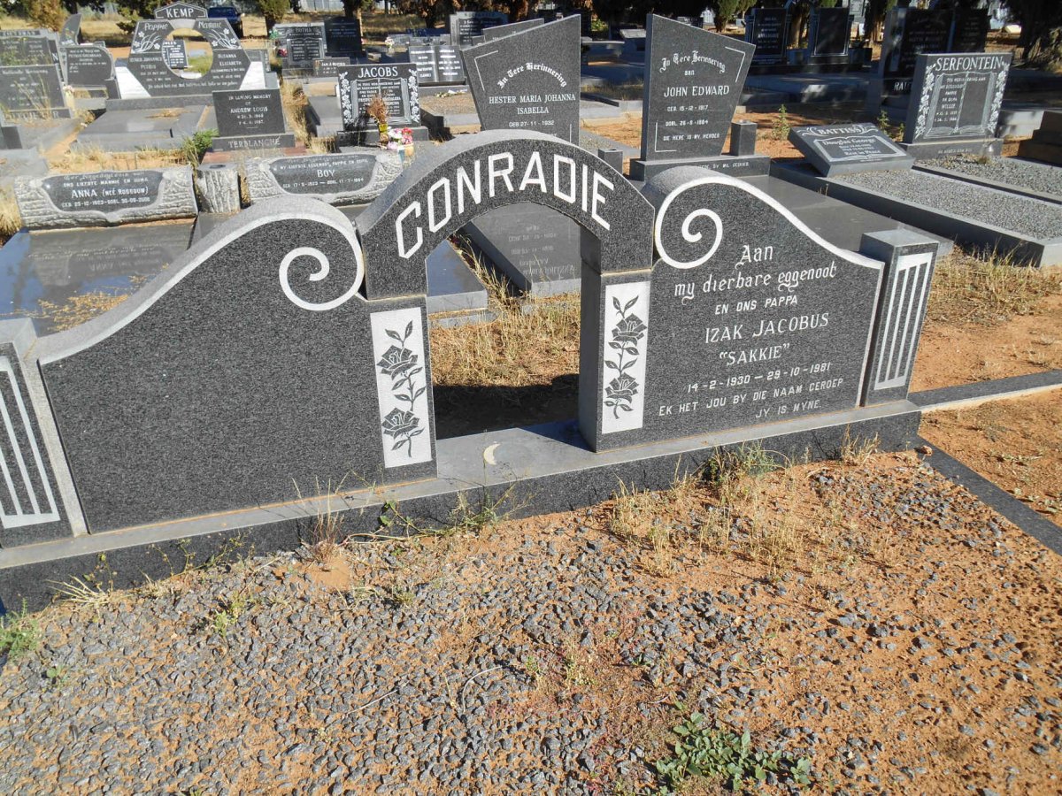CONRADIE Izak Jacobus 1930-1981