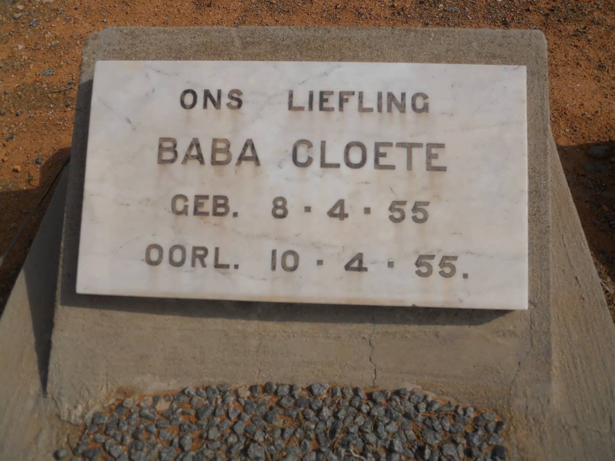 CLOETE Baba 1955-1955