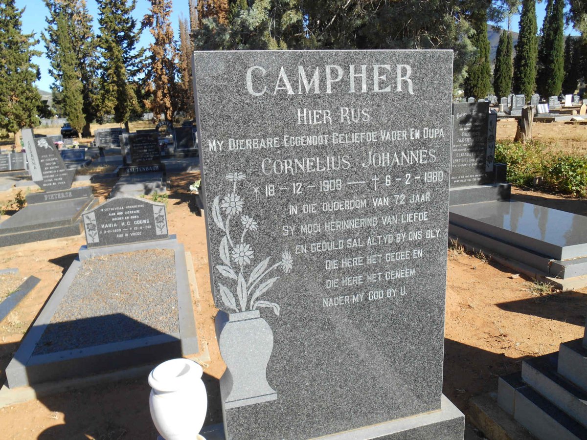 CAMPHER Cornelius Johannes 1908-1980