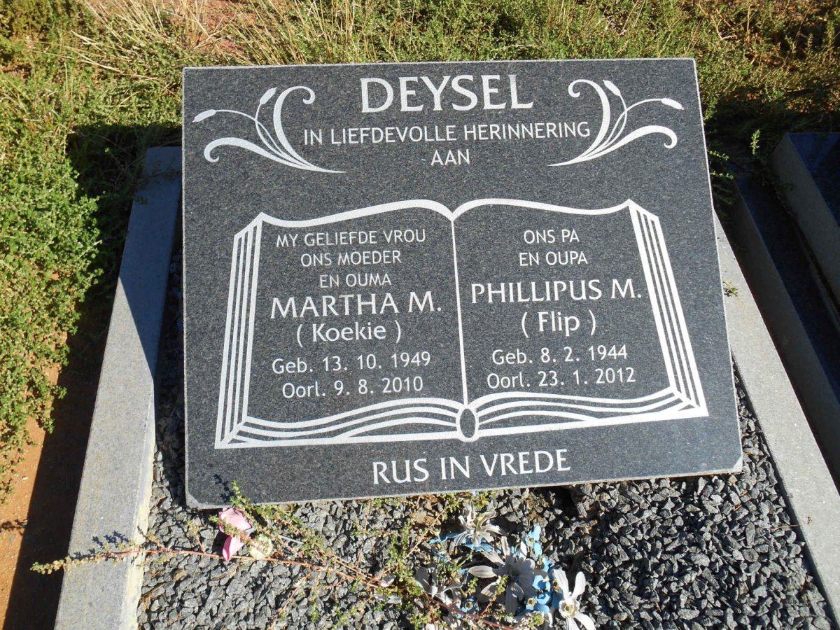 DEYSEL Phillupus M. 1944-2012 &amp; Martha M. 1949-2010