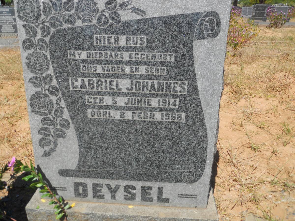 DEYSEL Gabriel Johannes 1914-1958