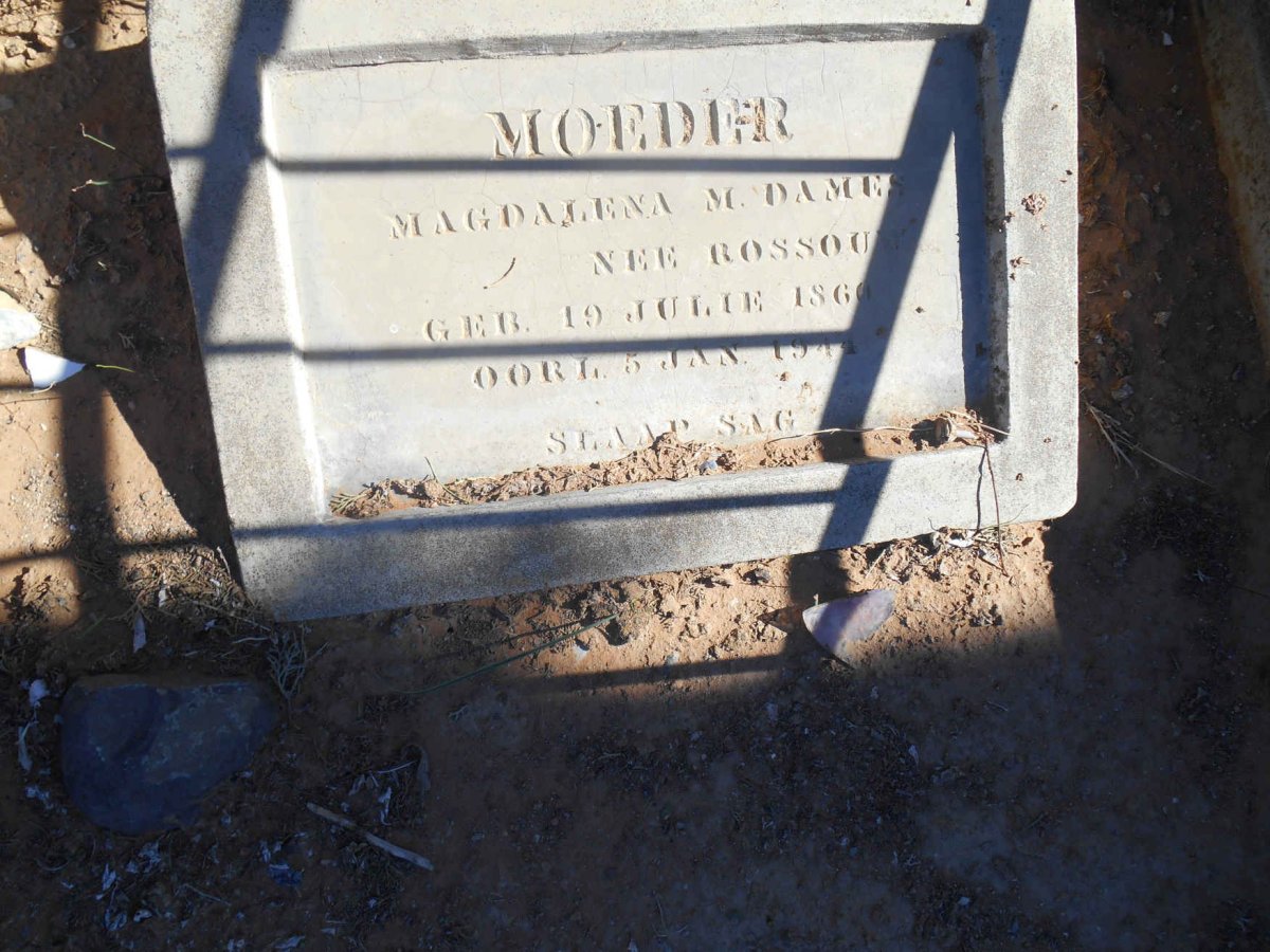 DAMES Hendrik 1854-1923 &amp; Magdalena M. nee ROSSOUW 1860-1944