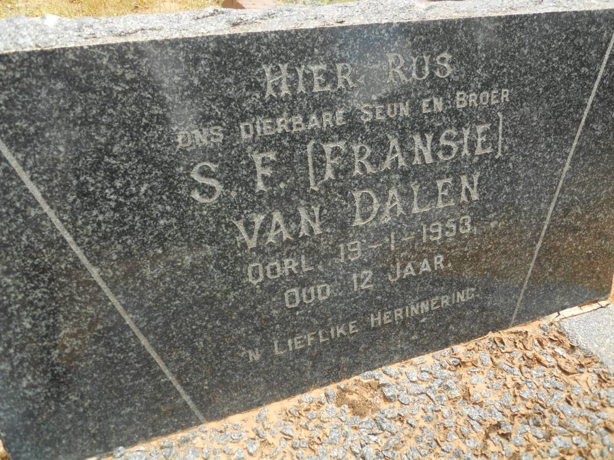 DALEN S.F., van -1953