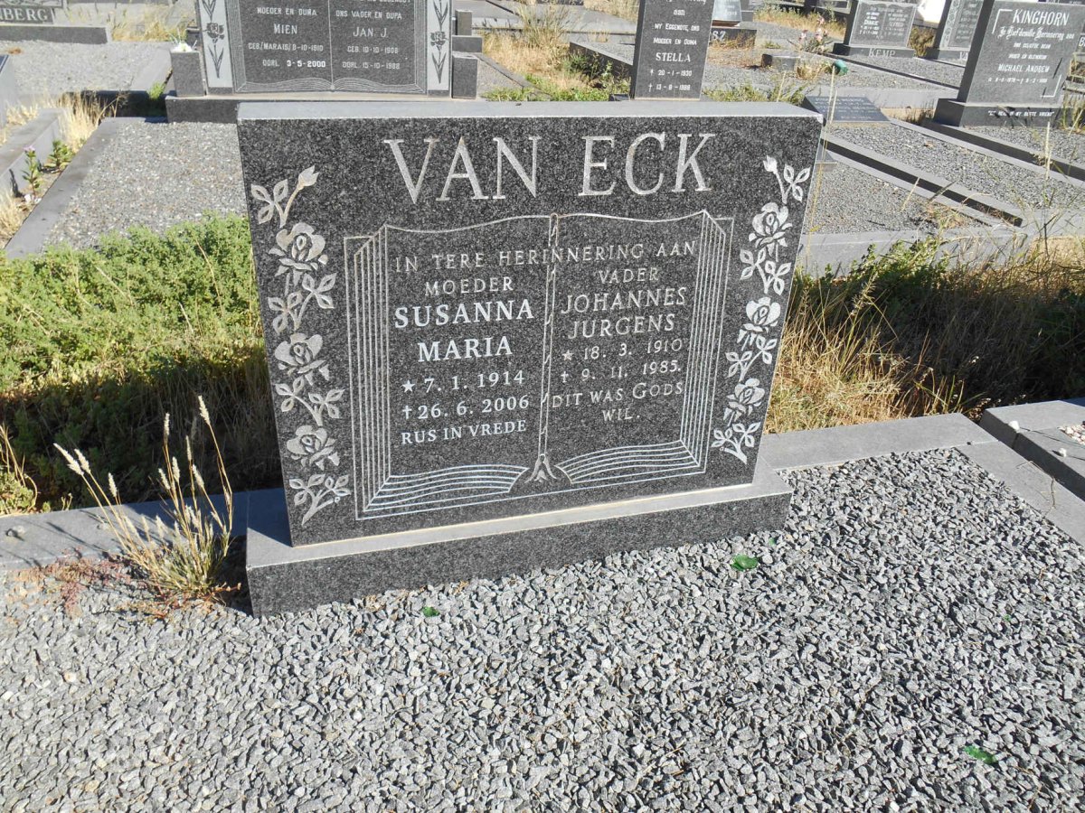 ECK Johannes Jurgens, van 1910-1985 &amp; Susanna Maria 1914-2006