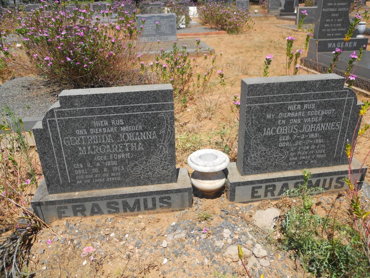 ERASMUS Jacobus Johannes 1891-1961 &amp; Gertruida Johanna Margaretha FOURIE 1896-1963