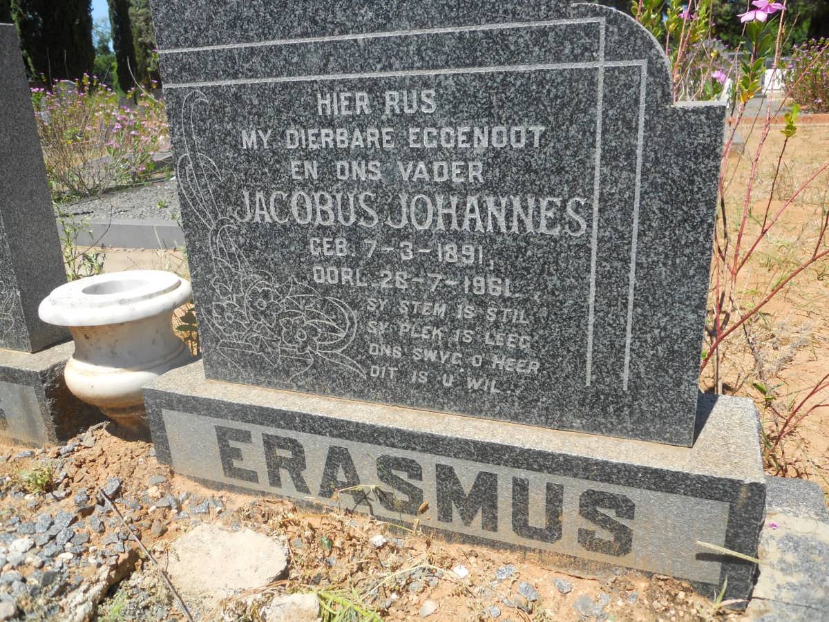 ERASMUS Jacobus Johannes 1891-1961