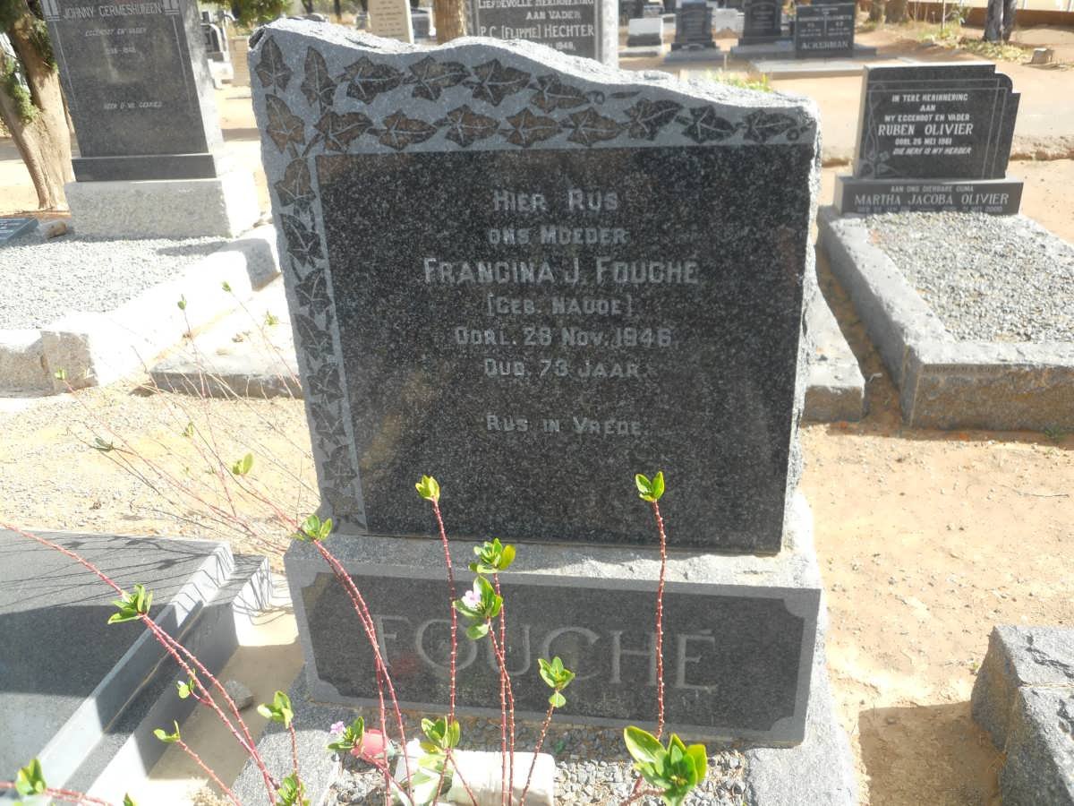 FOUCHÉ Francina J. nee NAUDE -1946