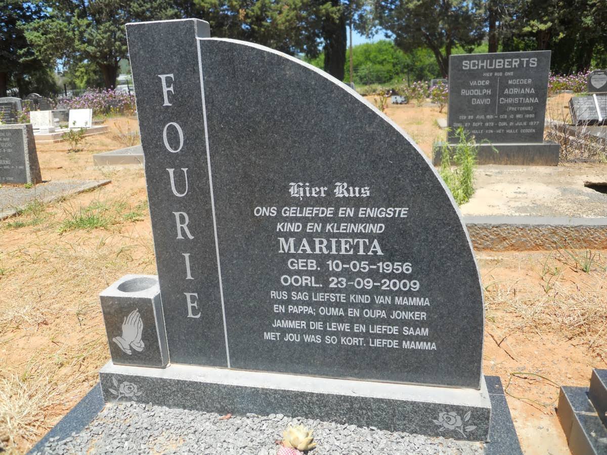 FOURIE Marieta 1956-2009
