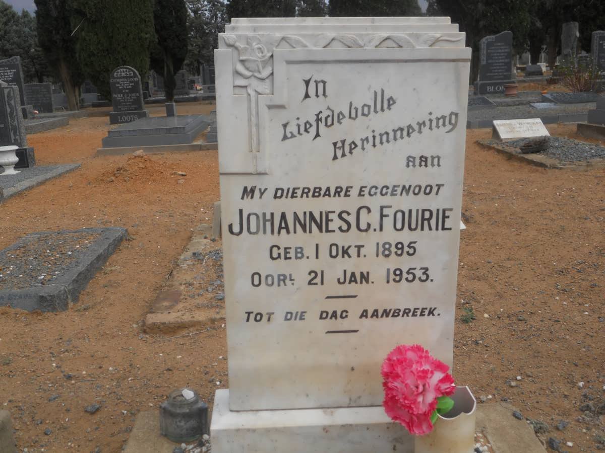 FOURIE Johannes C. 1895-1953