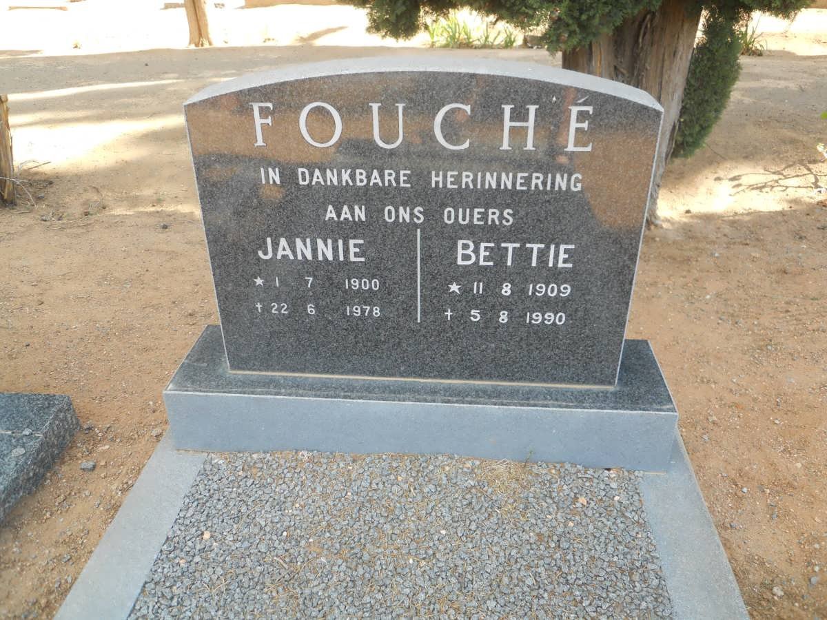 FOUCHÉ Jannie 1900-1978 &amp; Bettie 1909-1990