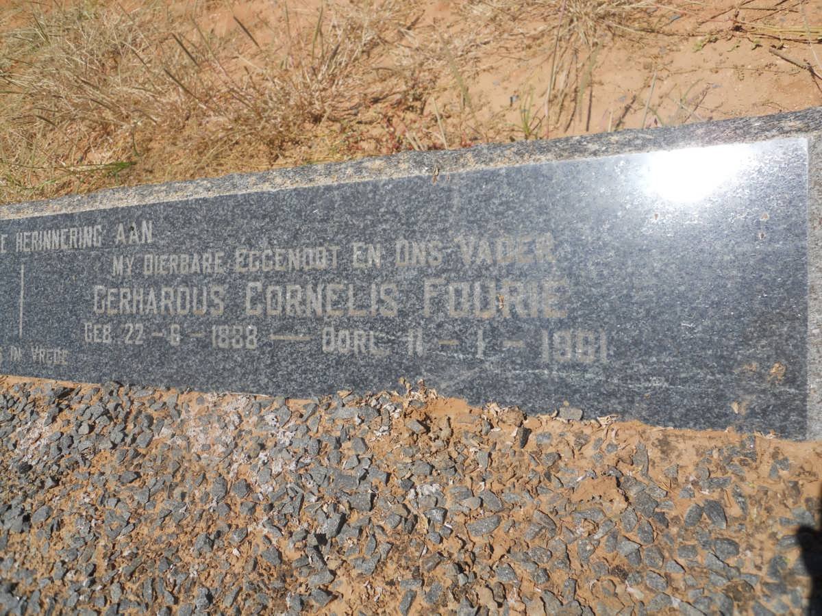 FOURIE Gerhardus Cornelis 1888-1961