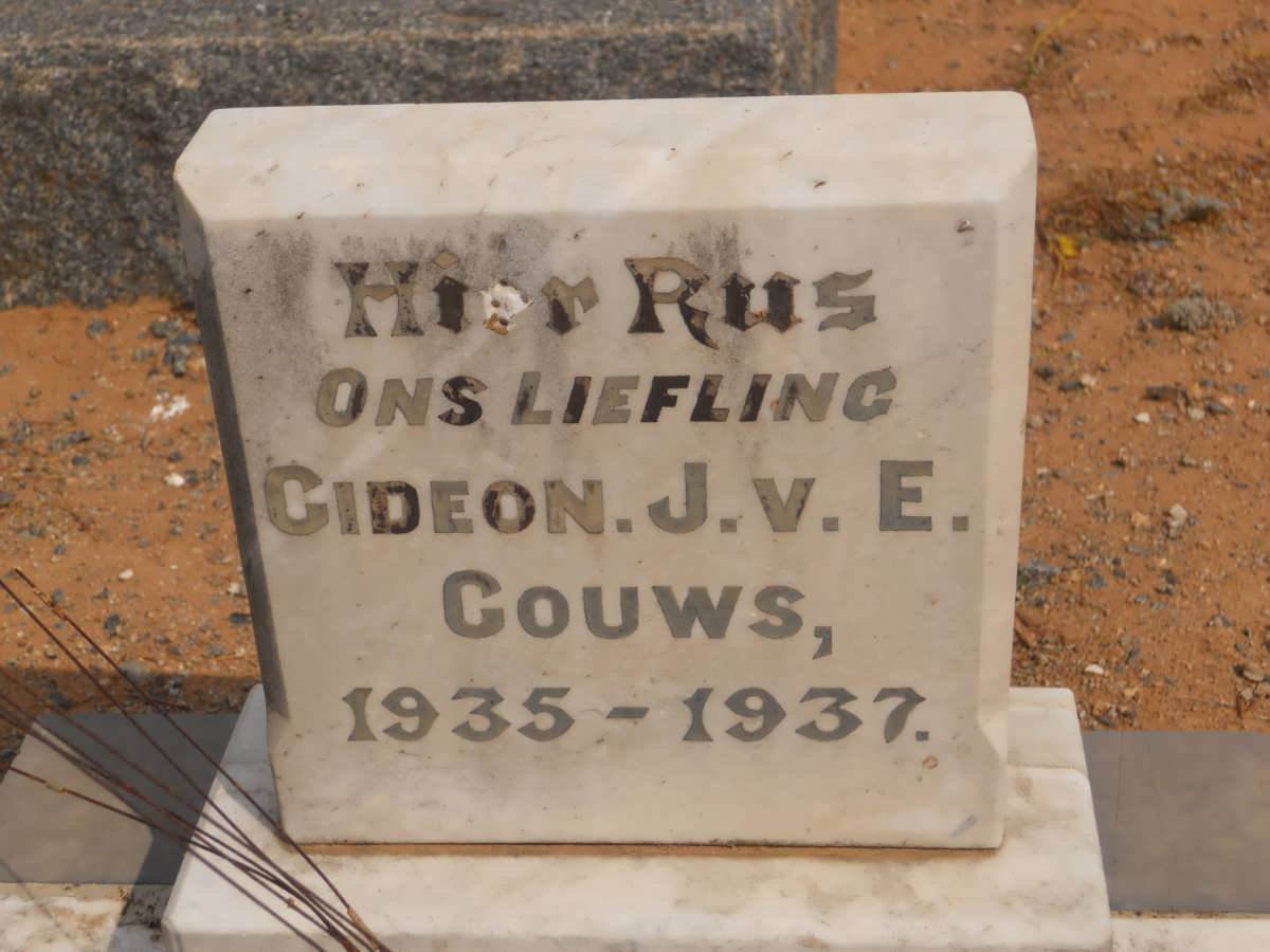 GOUWS Gideon J. v. E. 1935-1937