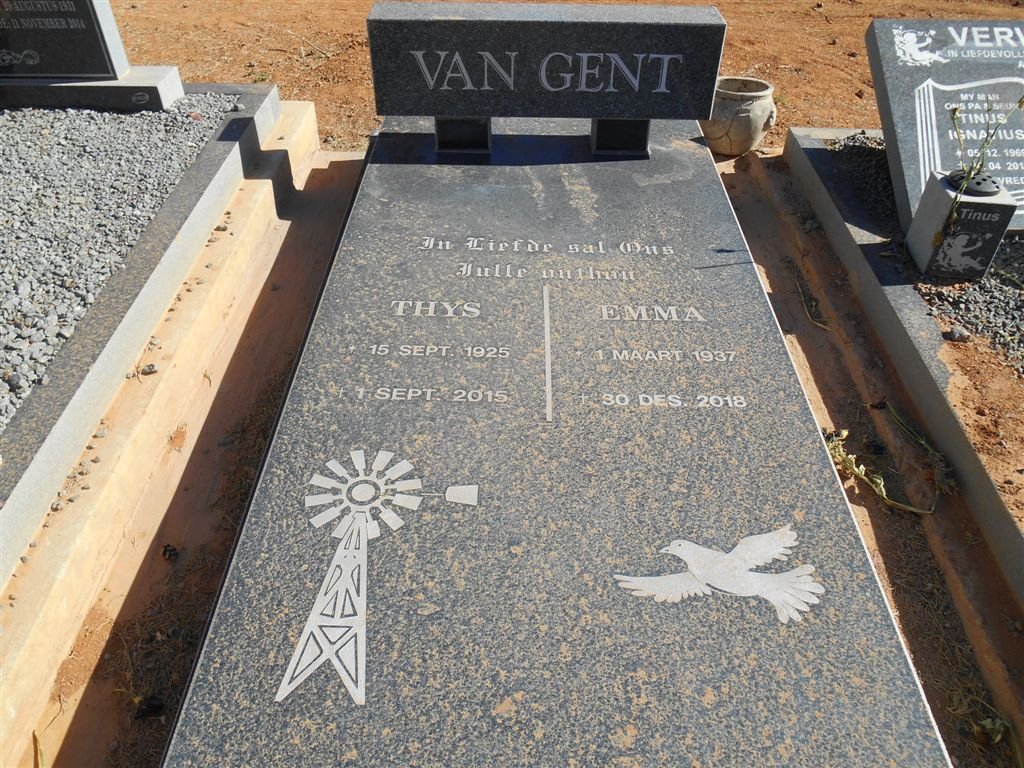 GENT Thys, van 1925-2015 &amp; Emma 1937-2018