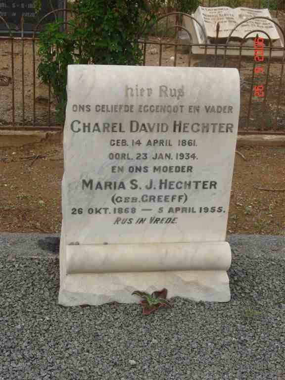 HECHTER Charel David 1861-1934 &amp; Maria S.J. GREEFF 1868-1955