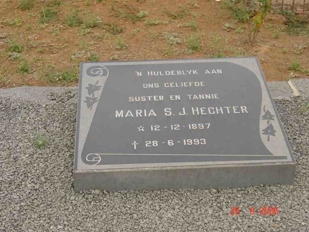 HECHTER Maria S.J. 1897-1993