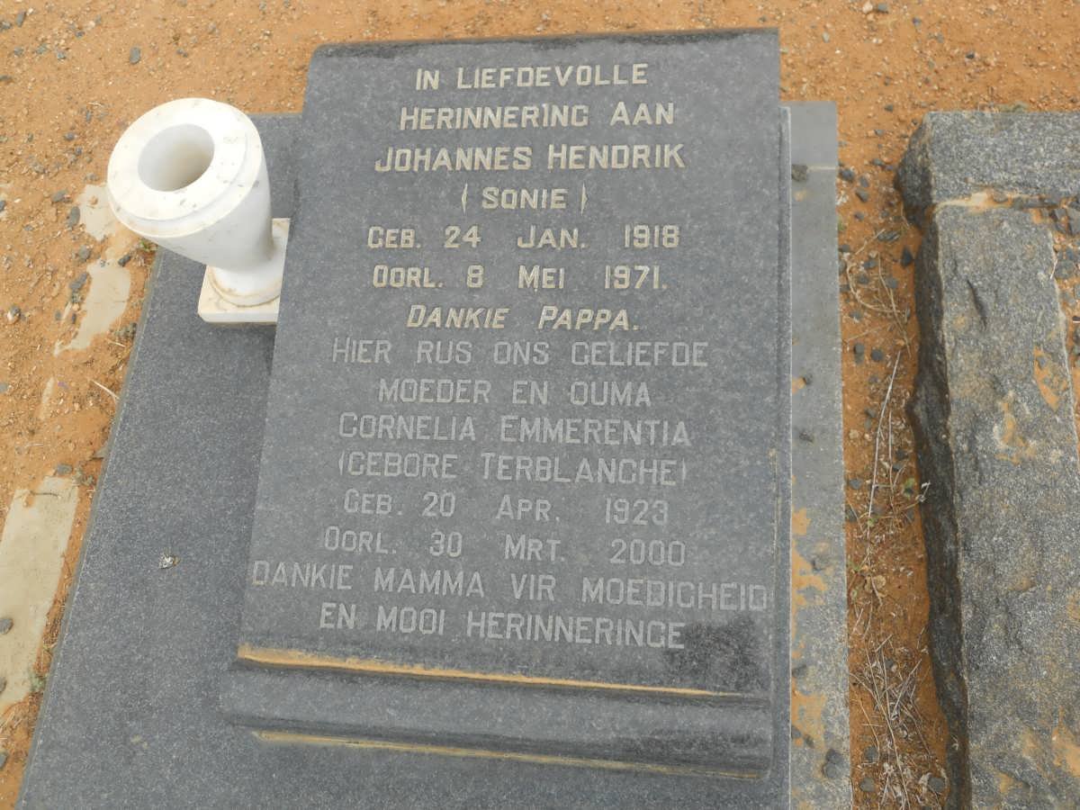 HAAST Johannes Hendrik, de 1918-1971 &amp; Cornelia Emmerentia TERBLANCHE 1923-2000