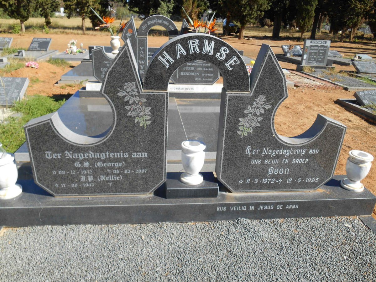 HARMSE G.S. 1942-2007 &amp; J.P. 1943 :: HARMSE Deon 1972-1995
