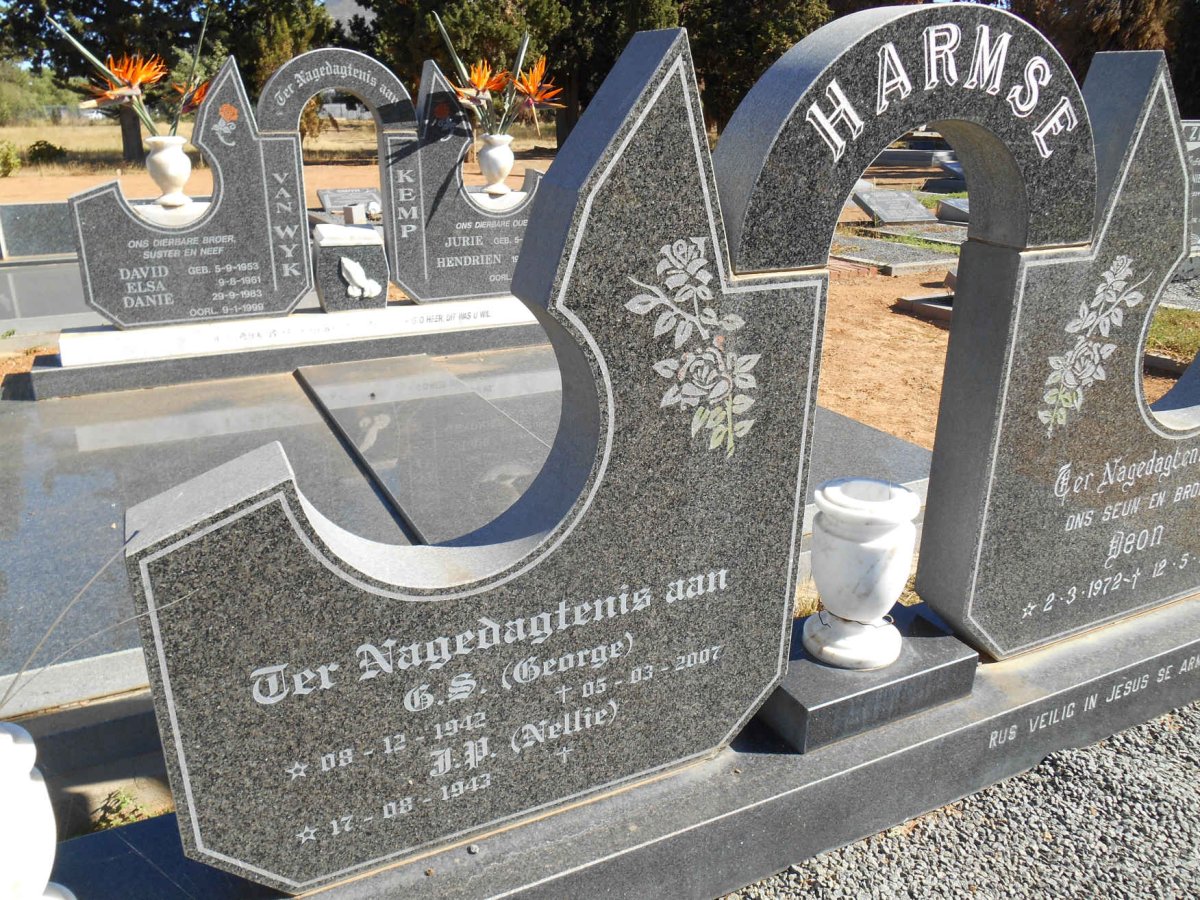 HARMSE G.S. 1942-2007 &amp; J.P. 1943 :: HARMSE Deon 1972-1995
