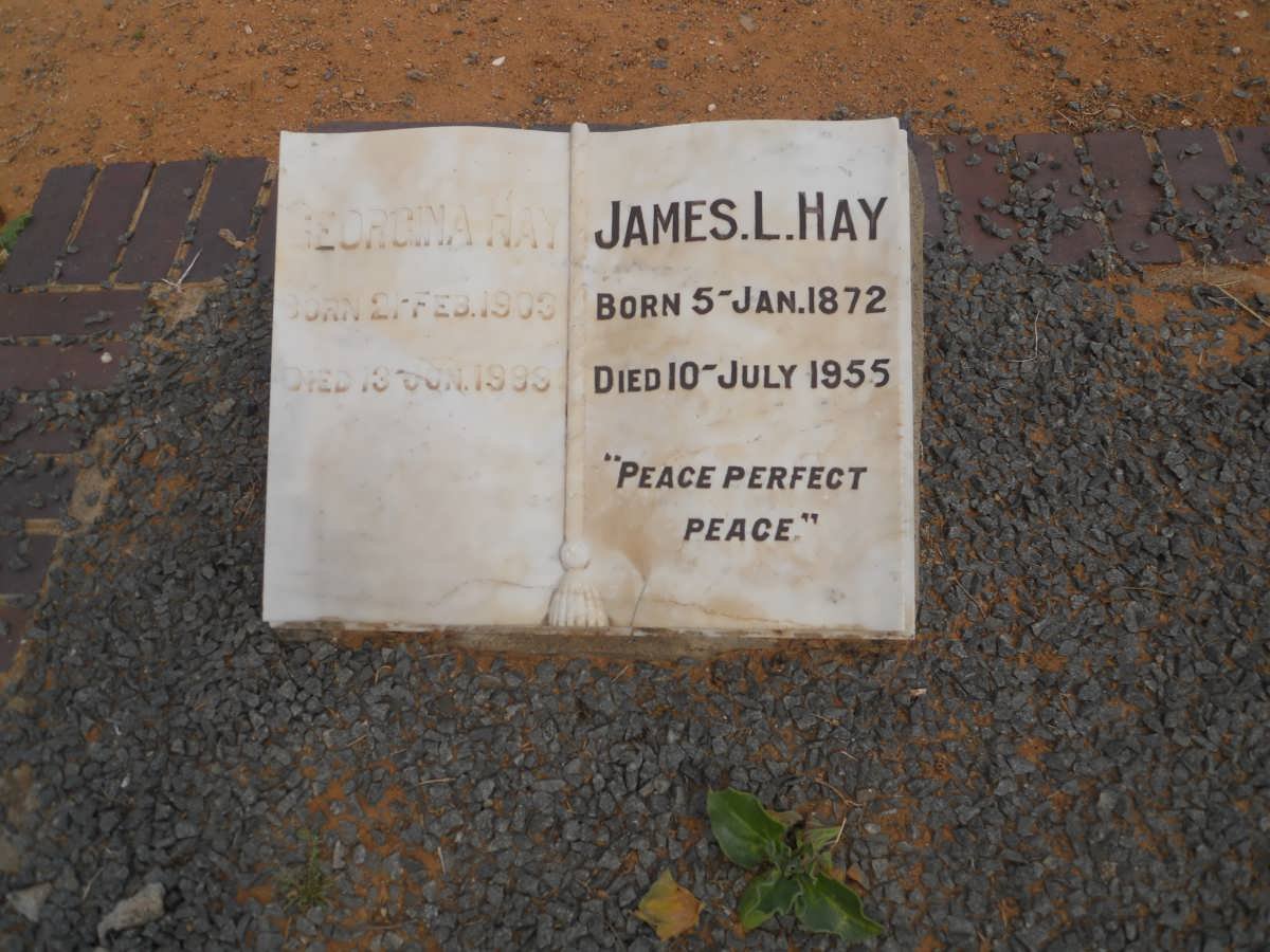 HAY James L. 1872-1955 &amp; Georgina 1903-19??