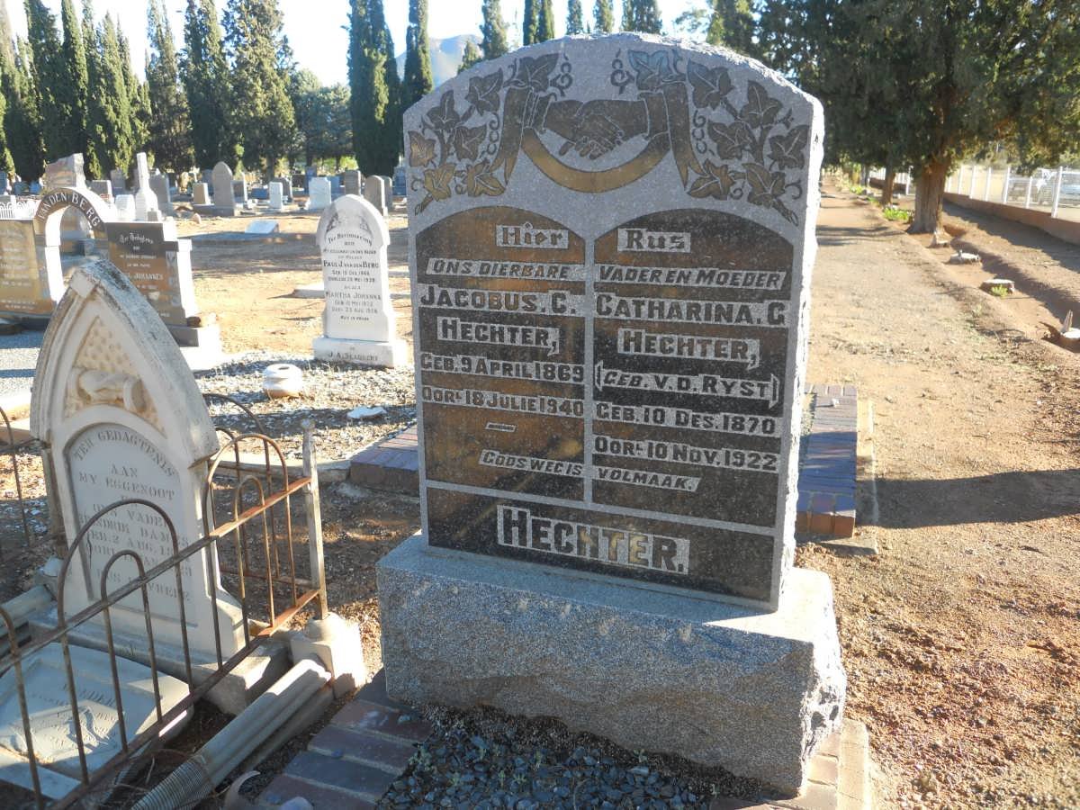 HECHTER Jacobus C. 1869-1940 &amp; Catharina G. V.D. RYST 1870-1922