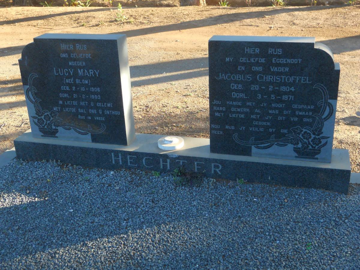 HECHTER Jacobus Christoffel 1904-1971 &amp; Lucy Mary BLOM 1906-1993