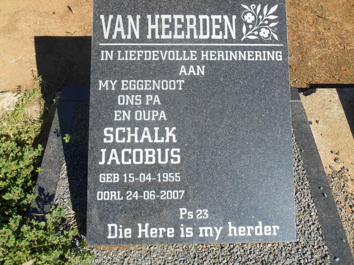 HEERDEN Schalk Jacobus, van 1955-2007