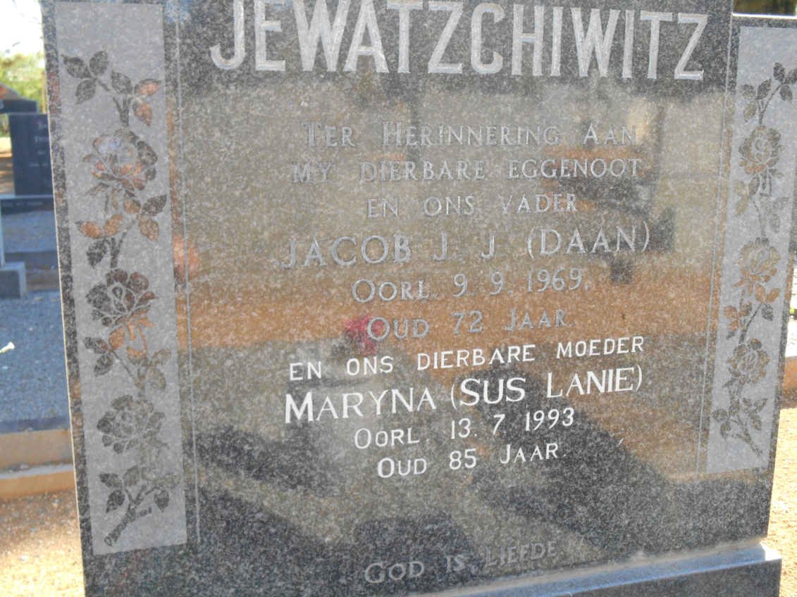 JEWATZCHEWITZ Jacob J.J. -1969 &amp; Maryna -1993