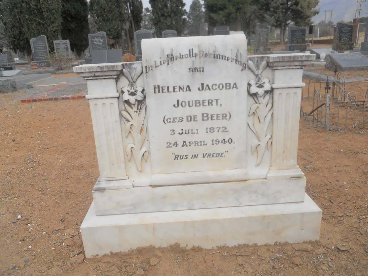 JOUBERT Helena Jacoba nee DE BEER 1872-1940