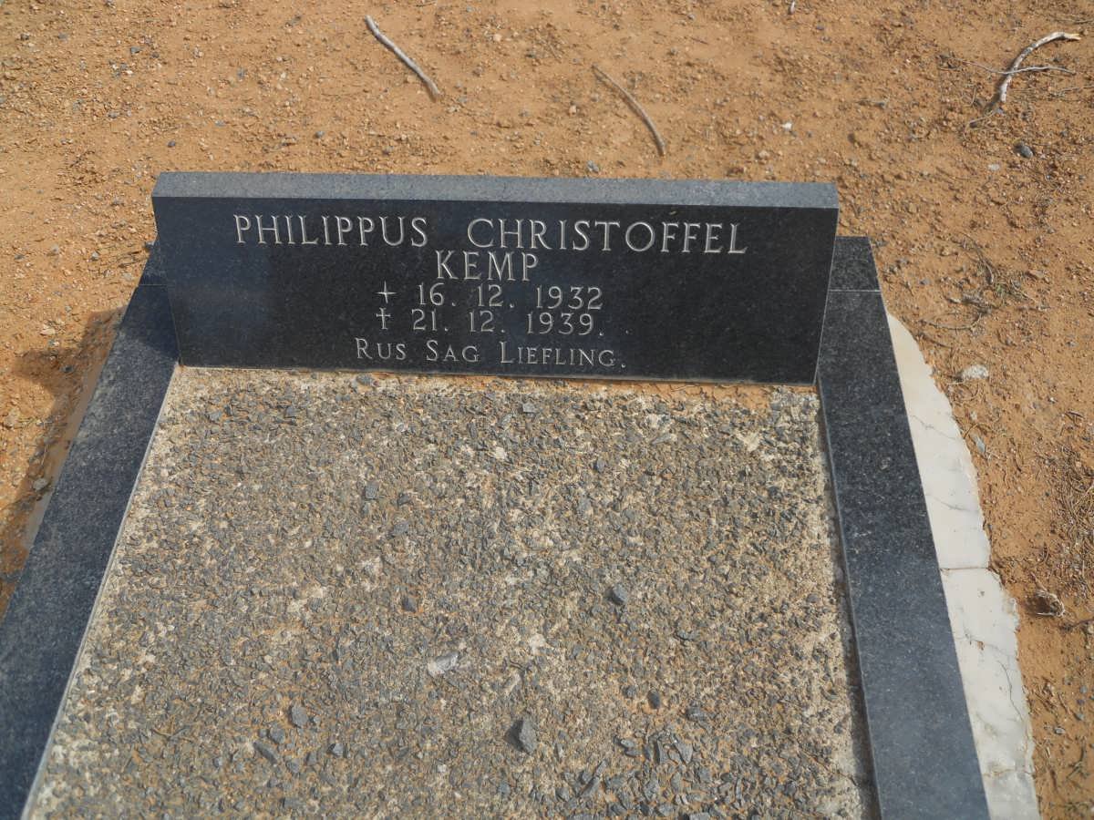 KEMP Philippus Christoffel 1932-1939