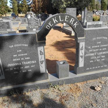 KLERK Johannes Lodewickus, de 1888-1980 &amp; Johanna Francina DE WET 1897-1991