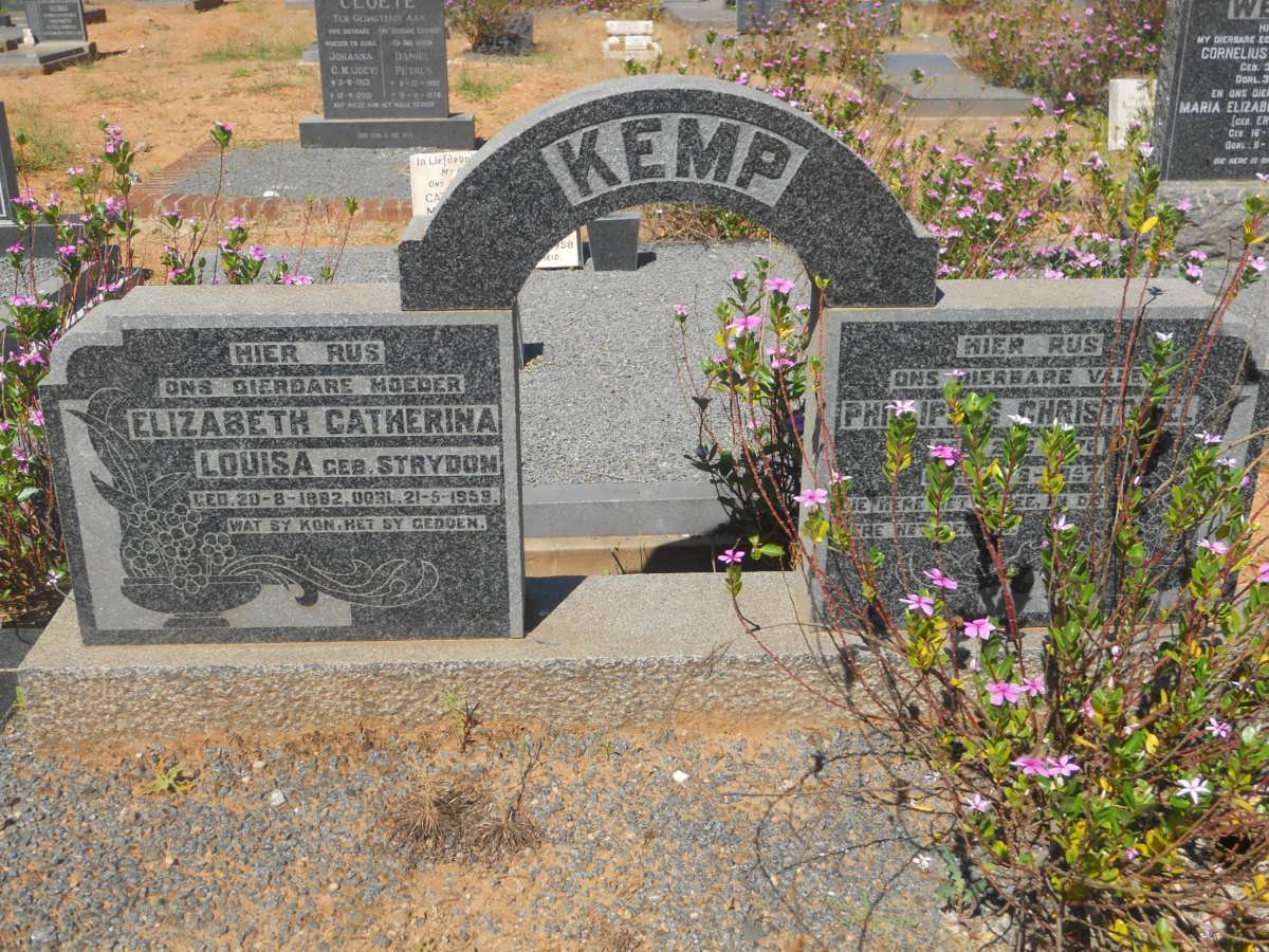 KEMP Phillippus Christoffel 1876-1957 &amp; Elizabeth Catherina Louisa STRYDOM 1882-1959