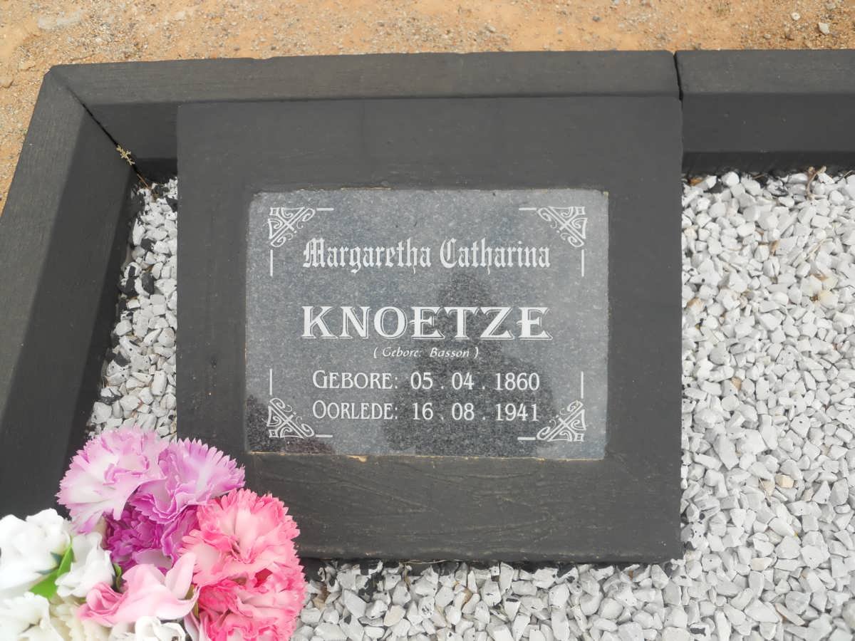 KNOETZE Margaretha Catharina nee BASSON 1860-1941 